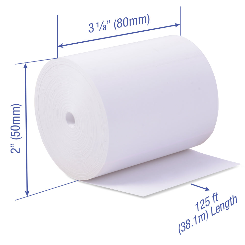Thermal Paper 3 1/8 x 110 ft x 47mm CORELESS BPA Free 50 rolls
