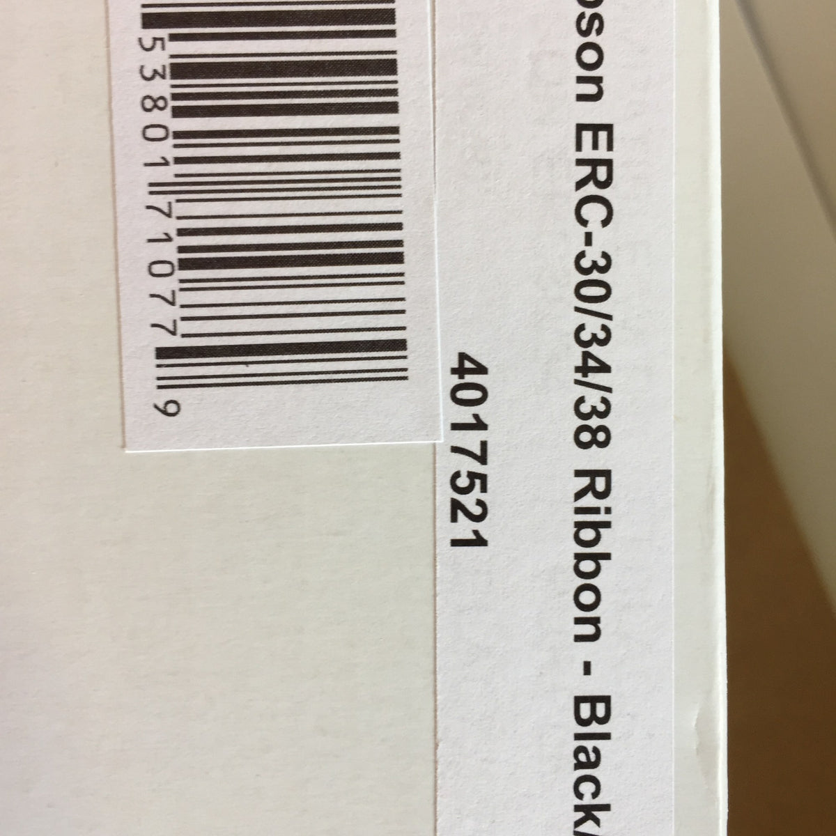 Epson ERC-30/34/38 ribbon black/red box label