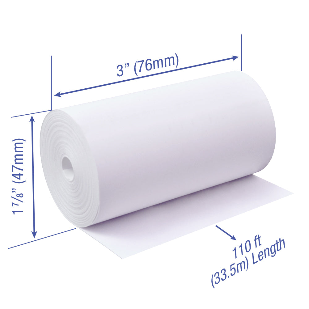 100 boxes Thermal Paper 3 x 110 ft x 48 rolls